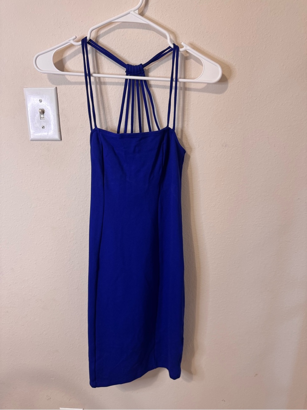 Divided Royal Blue Strappy-Back Midi Dress